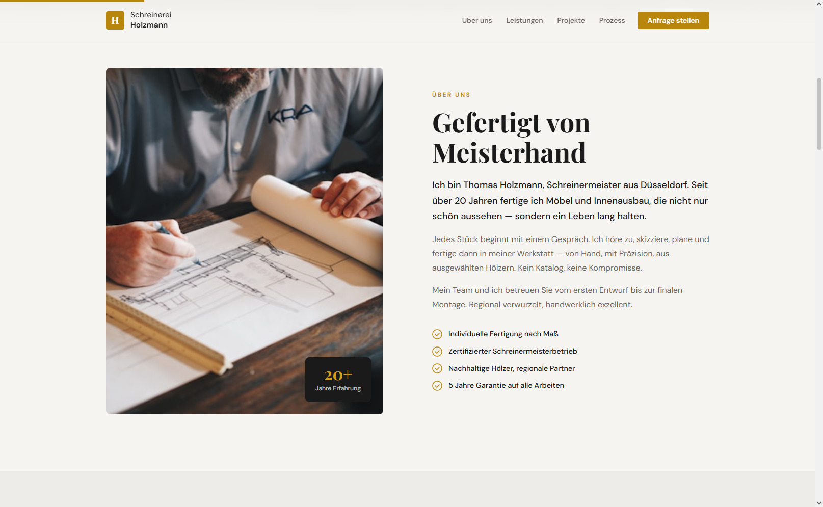 Schreinerei Holzmann — Über uns