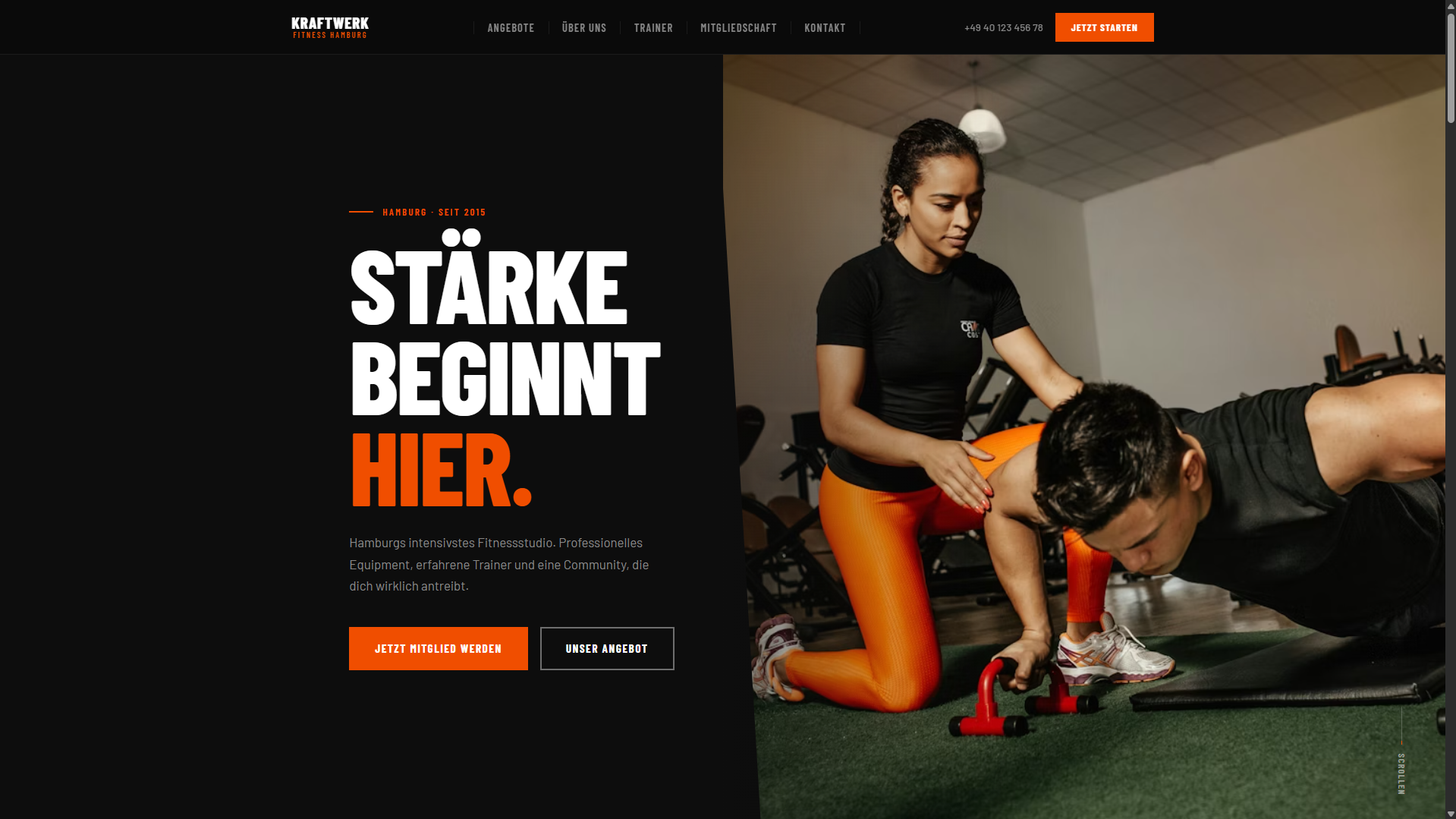 Kraftwerk Fitness Website