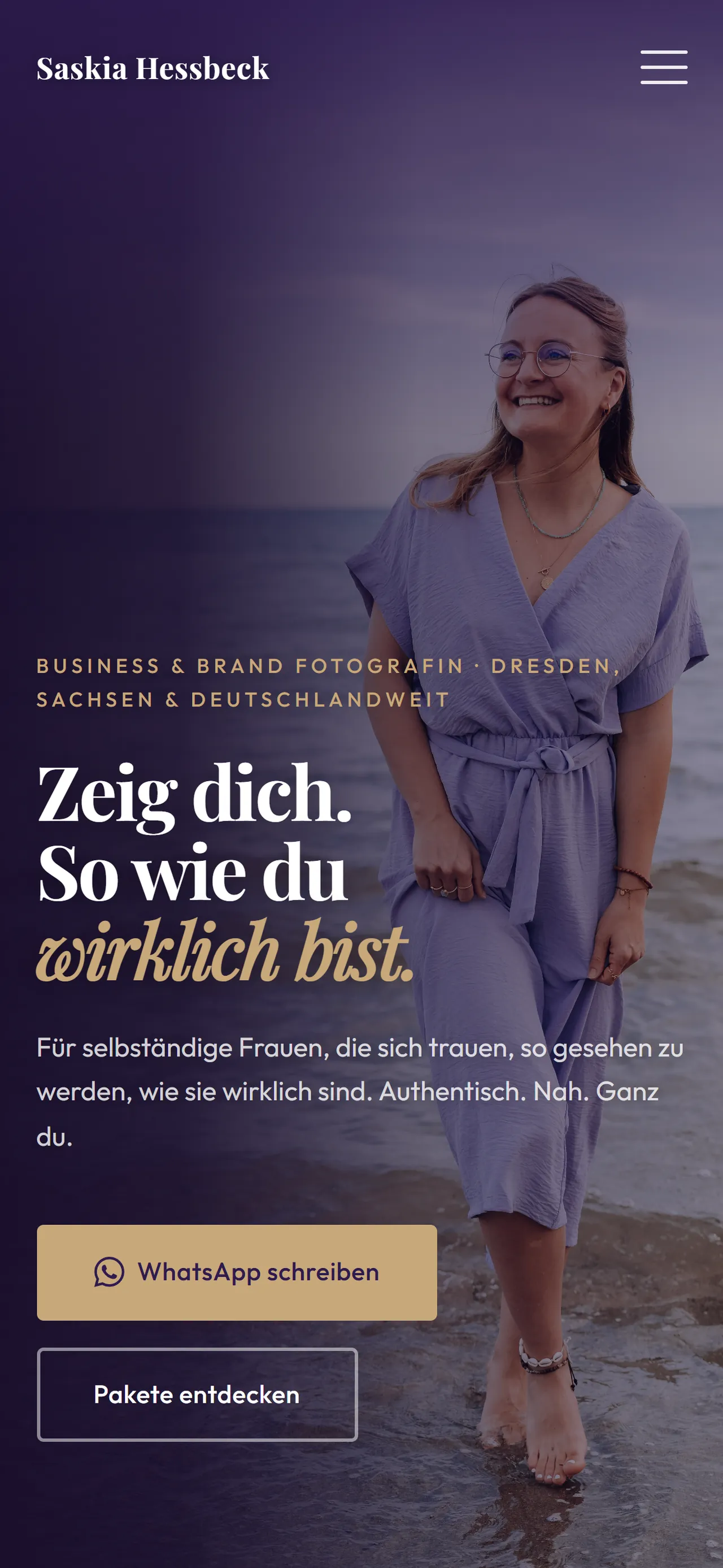 Saskia Hessbeck Fotografie Website Screenshot