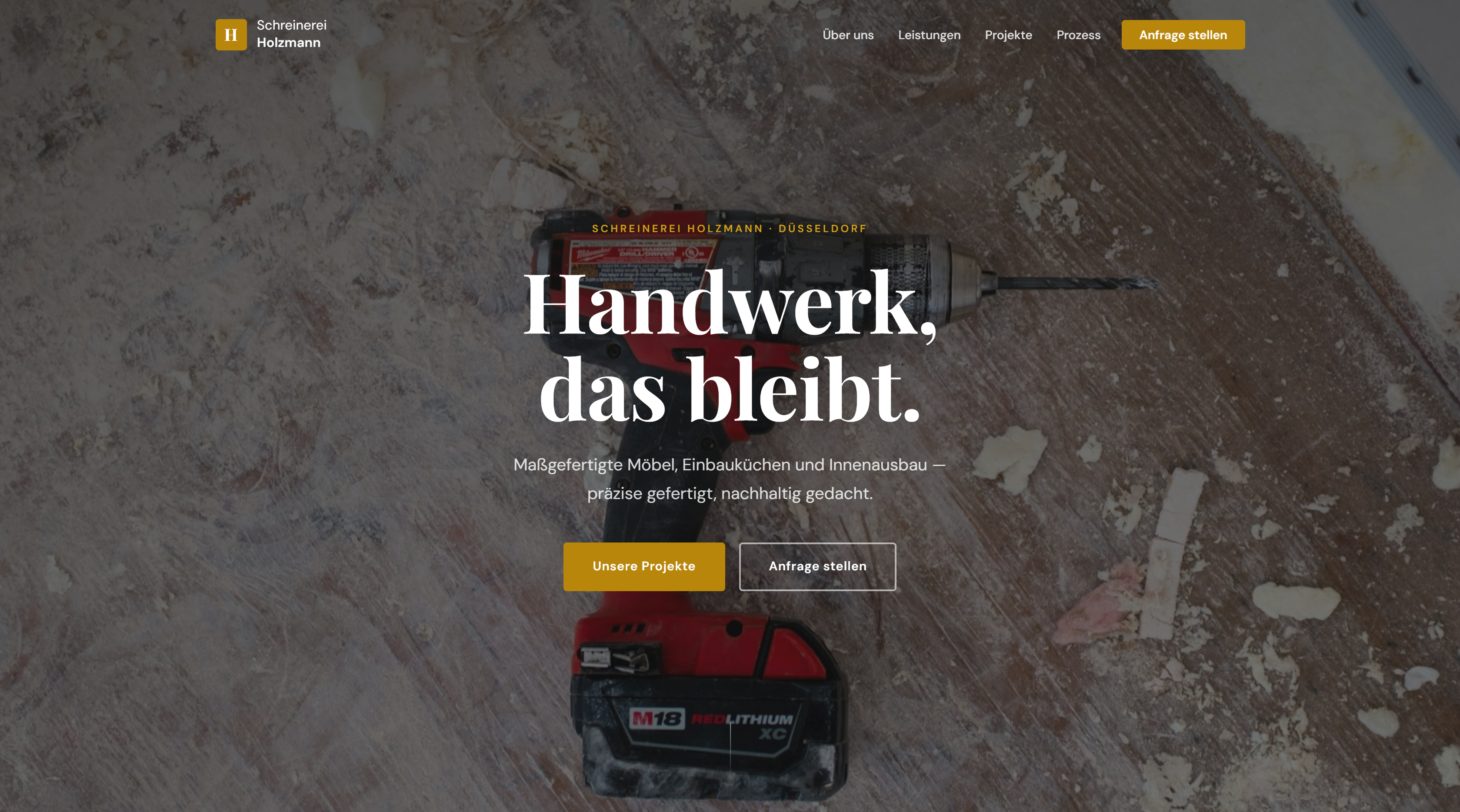 Schreinerei Holzmann Website